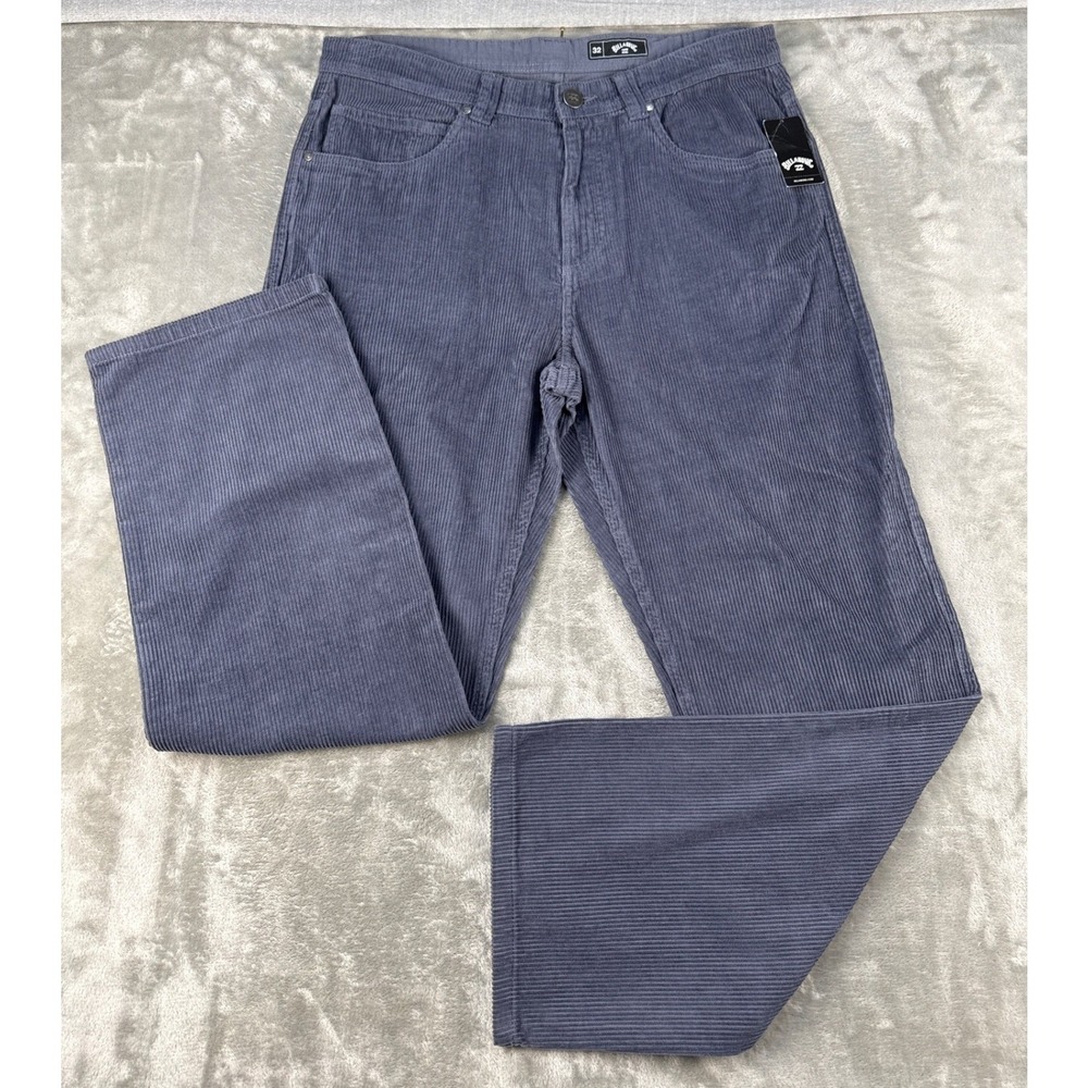 Billabong Pants Mens 32 The 55 Cord Pant Denim Blue Corduroy NEW